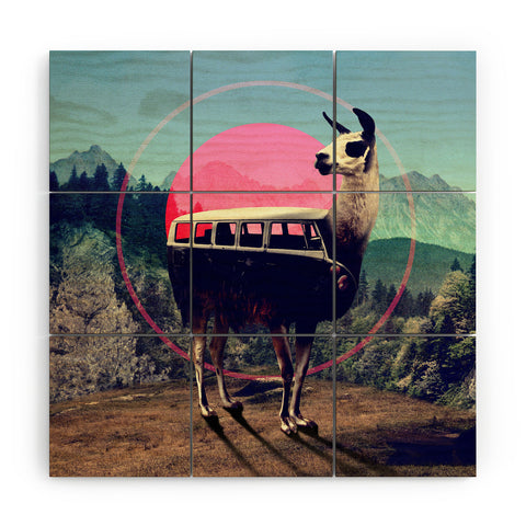 Ali Gulec Llama Van Wood Wall Mural