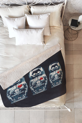 Ali Gulec Nesting Doll Fleece Throw Blanket