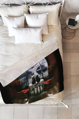 Ali Gulec Room Skull Fleece Throw Blanket