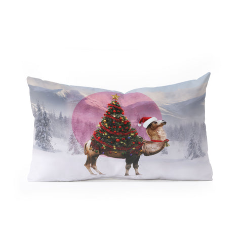 Ali Gulec Santa Camel Oblong Throw Pillow