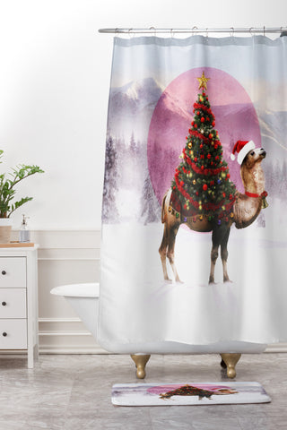 Ali Gulec Santa Camel Shower Curtain And Mat