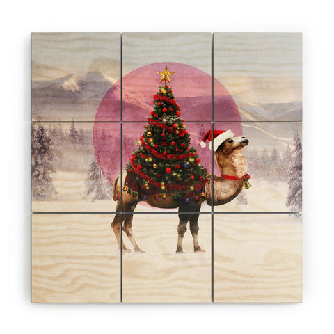 Ali Gulec Santa Camel Wood Wall Mural