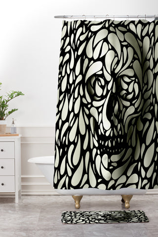 Ali Gulec Skull 4 Shower Curtain And Mat
