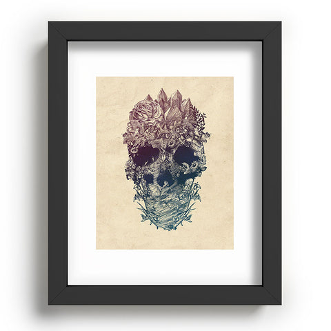 Ali Gulec Skull Floral Recessed Framing Rectangle