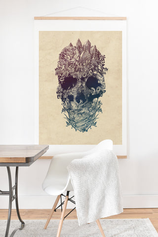 Ali Gulec Skull Floral Art Print And Hanger