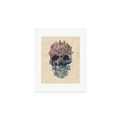 Ali Gulec Skull Floral Art Print