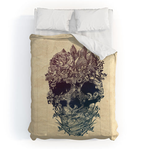 Ali Gulec Skull Floral Comforter