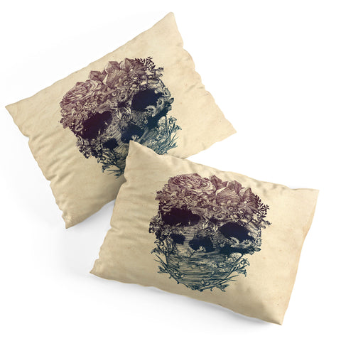 Ali Gulec Skull Floral Pillow Shams