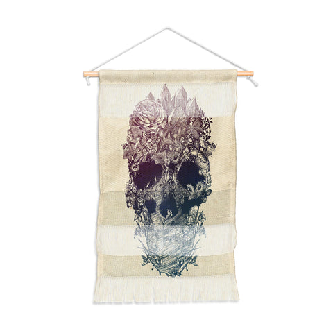 Ali Gulec Skull Floral Wall Hanging Portrait