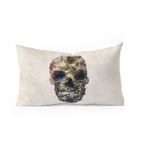 Ali Gulec Skull Town Oblong Throw Pillow