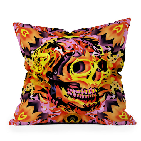 Ali Gulec Skull V Throw Pillow