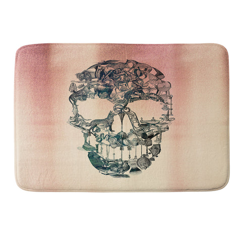 Ali Gulec Skull Vintage Memory Foam Bath Mat