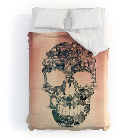 Ali Gulec Skull Vintage Duvet Cover