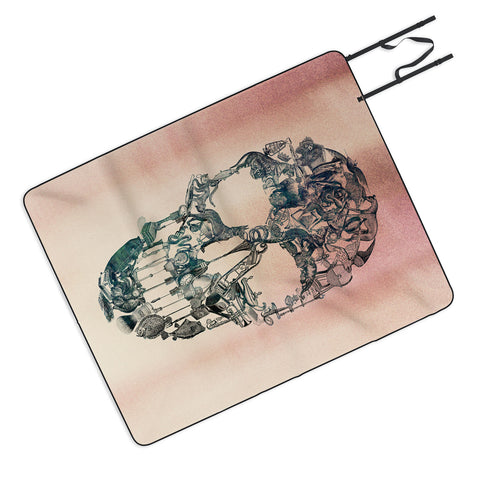 Ali Gulec Skull Vintage Picnic Blanket