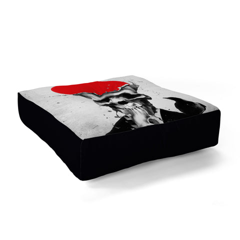 Ali Gulec Splash Skull Floor Pillow Square