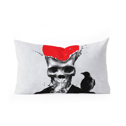 Ali Gulec Splash Skull Oblong Throw Pillow
