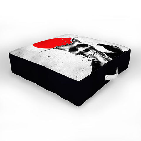 Ali Gulec Splash Skull Outdoor Floor Cushion