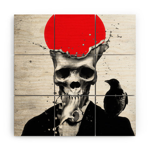 Ali Gulec Splash Skull Wood Wall Mural
