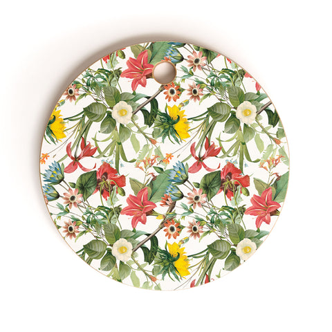 Ali Gulec Summer Flower Garden Cutting Board Round