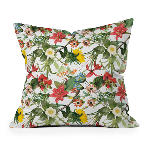 Ali Gulec Summer Flower Garden Outdoor Throw Pillow