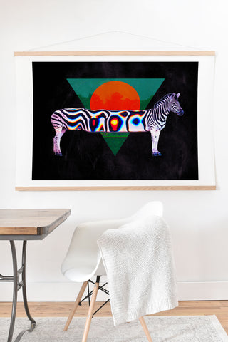 Ali Gulec Zebra Distorted Art Print And Hanger