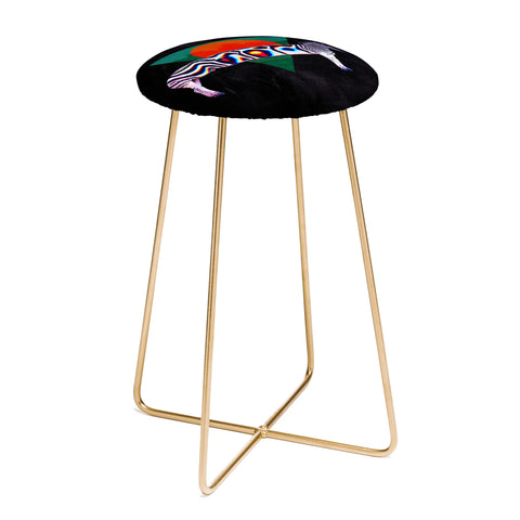 Ali Gulec Zebra Distorted Counter Stool