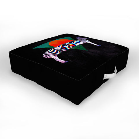 Ali Gulec Zebra Distorted Outdoor Floor Cushion