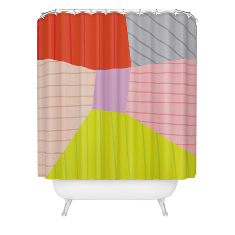 Alice Rebecca Potter Colour Block I Shower Curtain