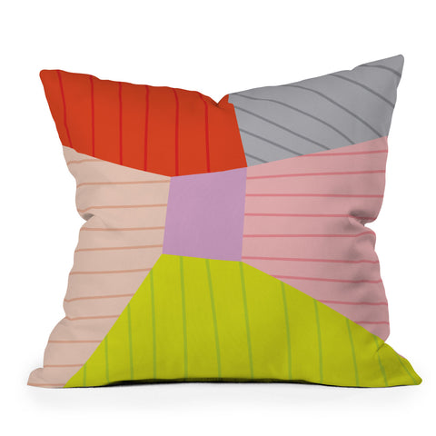 Alice Rebecca Potter Colour Block I Throw Pillow