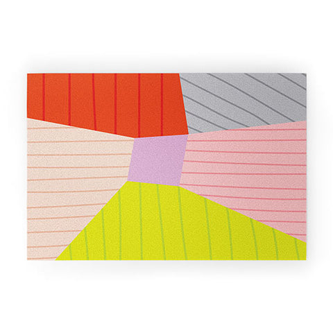 Alice Rebecca Potter Colour Block I Welcome Mat