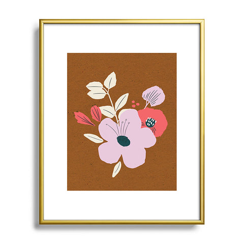 Alice Rebecca Potter Earthy Bouquet Metal Framed Art Print