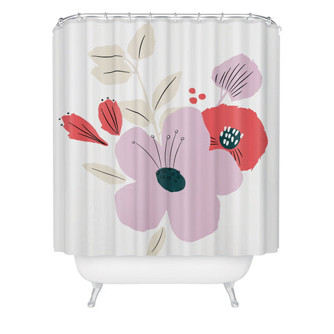 Alice Rebecca Potter Earthy Bouquet Shower Curtain