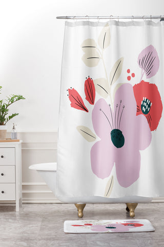 Alice Rebecca Potter Earthy Bouquet Shower Curtain And Mat