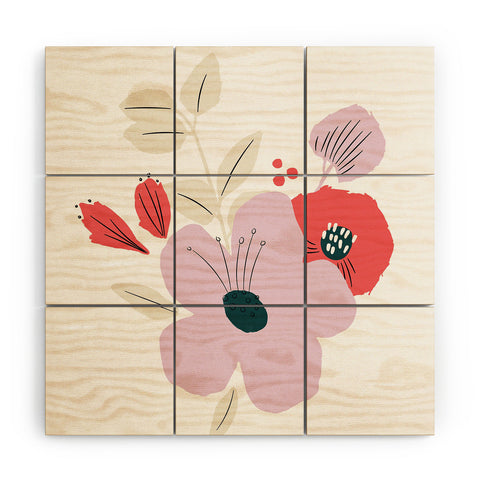 Alice Rebecca Potter Earthy Bouquet Wood Wall Mural