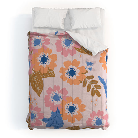 Alice Rebecca Potter Pastel Floral Blooms Comforter