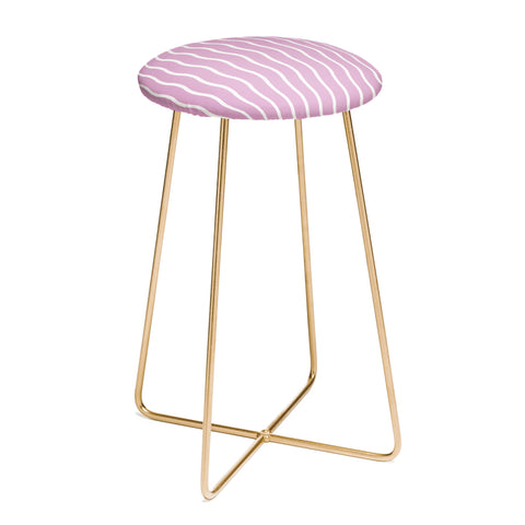 Alice Rebecca Potter Pink Wave Form Counter Stool