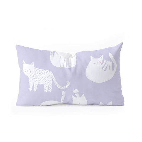 Alice Rebecca Potter Purrfect Day Oblong Throw Pillow