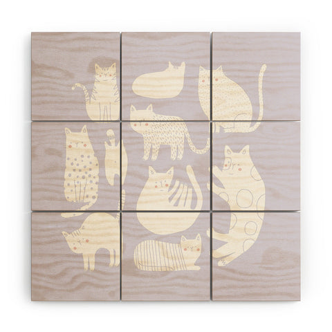 Alice Rebecca Potter Purrfect Day Wood Wall Mural