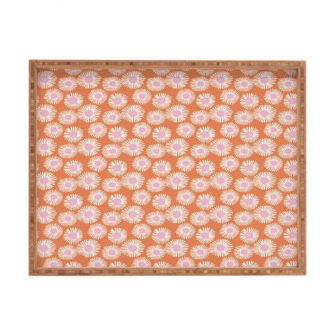 Alice Rebecca Potter Terracotta Daisy Rectangular Tray