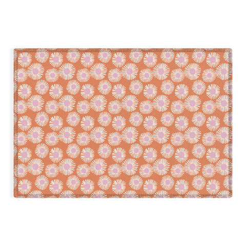 Alice Rebecca Potter Terracotta Daisy Outdoor Rug