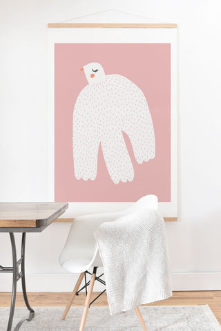 Alice Rebecca Potter White Dove Art Print And Hanger