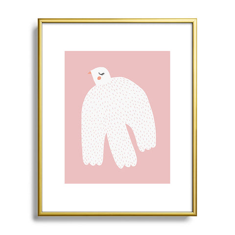 Alice Rebecca Potter White Dove Metal Framed Art Print