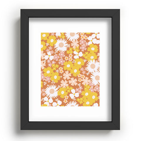 Alice Rebecca Potter Wildflower Retro Ditsy Flower Recessed Framing Rectangle