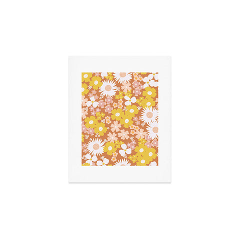 Alice Rebecca Potter Wildflower Retro Ditsy Flower Art Print