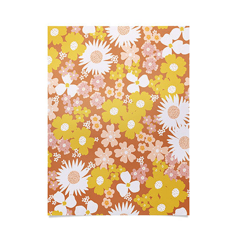 Alice Rebecca Potter Wildflower Retro Ditsy Flower Poster