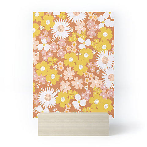 Alice Rebecca Potter Wildflower Retro Ditsy Flower Mini Art Print