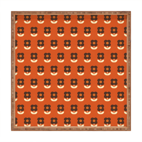 Alisa Galitsyna 70s Flower Pattern 3 Square Tray