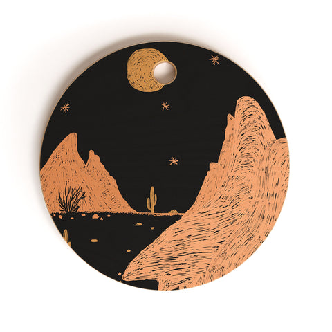 Alisa Galitsyna A Night in the Desert Cutting Board Round