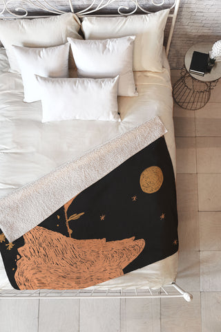 Alisa Galitsyna A Night in the Desert Fleece Throw Blanket