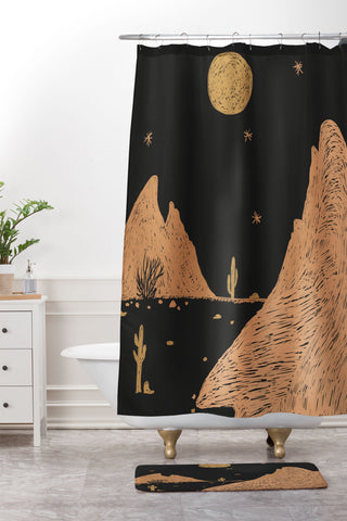 Alisa Galitsyna A Night in the Desert Shower Curtain And Mat
